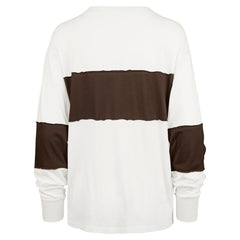 Cleveland Browns '47 Women's Clubhouse Pride Taylor Long Sleeve T-Shirt - Cream T-shirts