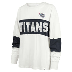 Tennessee Titans '47 Women's Clubhouse Pride Taylor Long Sleeve T-Shirt - Cream T-shirts