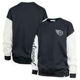 Tennessee Titans '47 Women's Double Header Rise Andie Pullover Sweatshirt - Navy Pullover