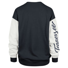 Tennessee Titans '47 Women's Double Header Rise Andie Pullover Sweatshirt - Navy Pullover