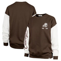 Cleveland Browns '47 Women's Double Header Rise Andie Pullover Sweatshirt - Brown Pullover