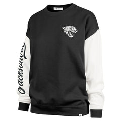 Jacksonville Jaguars '47 Women's Double Header Rise Andie Pullover Sweatshirt - Black Pullover
