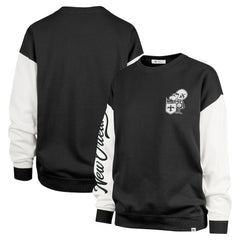 New Orleans Saints '47 Women's Double Header Rise Andie Pullover Sweatshirt - Black Pullover