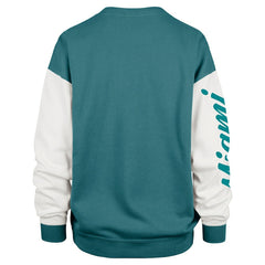 Miami Dolphins '47 Women's Double Header Rise Andie Pullover Sweatshirt - Aqua Pullover