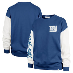 New York Giants '47 Women's Double Header Rise Andie Pullover Sweatshirt - Royal Pullover