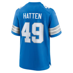 Hogan Hatten Detroit Lions Game Jersey - Blue Jerseys