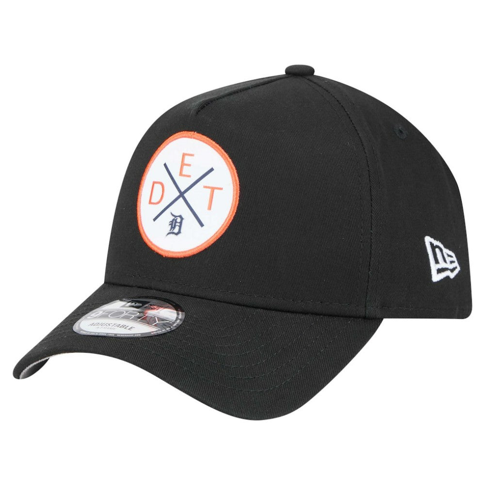 Detroit Tigers New Era 9FORTY A-Frame Adjustable Hat - Black Hats