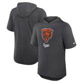 Chicago Bears Tri-Blend Performance Hoodie T-Shirt - Anthracite Hoodies