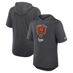 Chicago Bears Tri-Blend Performance Hoodie T-Shirt - Anthracite Hoodies
