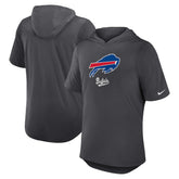 Buffalo Bills Tri-Blend Performance Hoodie T-Shirt - Anthracite Hoodies