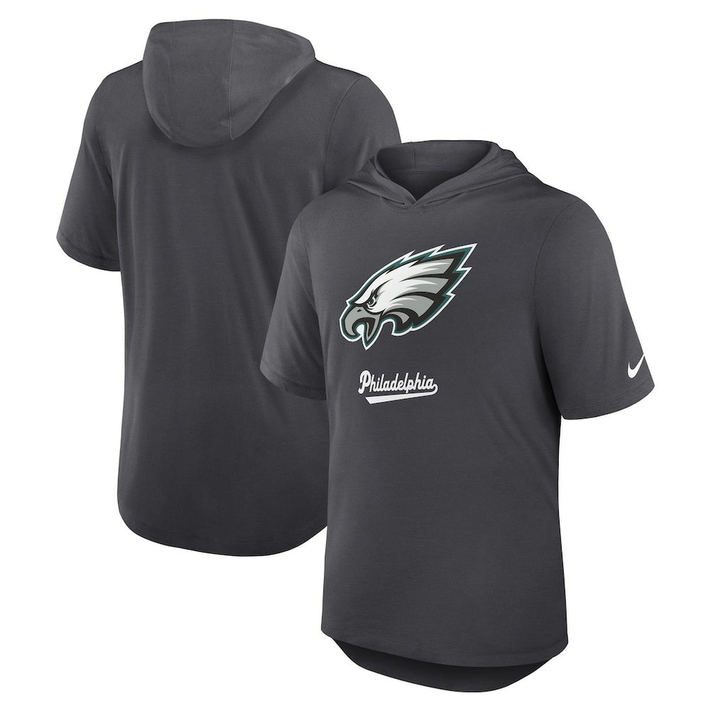 Philadelphia Eagles Tri-Blend Performance Hoodie T-Shirt - Anthracite Hoodies