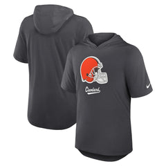 Cleveland Browns Tri-Blend Performance Hoodie T-Shirt - Anthracite Hoodies