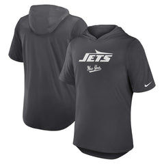 New York Jets Tri-Blend Performance Hoodie T-Shirt - Anthracite Hoodies