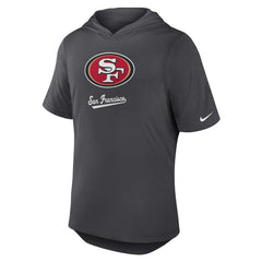 San Francisco 49ers Tri-Blend Performance Hoodie T-Shirt - Anthracite Hoodies