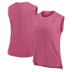 Minnesota Vikings Women's Studio Embrace Tank Top - Pink Tops