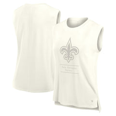 New Orleans Saints Women's Studio Embrace Tank Top - Cream Tops