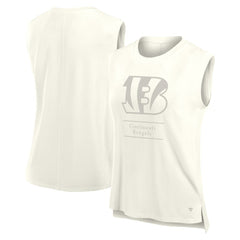 Cincinnati Bengals Women's Studio Embrace Tank Top - Cream Tops