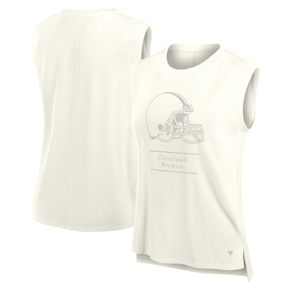 Cleveland Browns Women's Studio Embrace Tank Top - Cream Tops