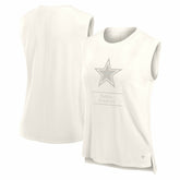Dallas Cowboys Women's Studio Embrace Tank Top - Cream Tops