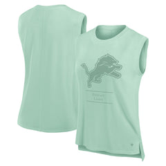 Detroit Lions Women's Studio Embrace Tank Top - Mint Tops