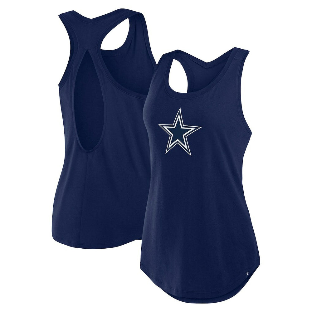 Dallas Cowboys Women's Iron Fan Tank Top - Navy Tops