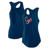 Houston Texans Women's Iron Fan Tank Top - Navy Tops