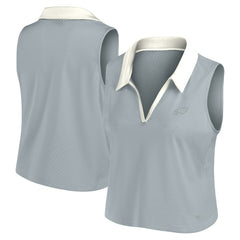 Philadelphia Eagles Women's Studio Wellness V-Neck Tank Top - Gray Tops