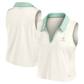 Dallas Cowboys Women's Studio Wellness V-Neck Tank Top - Cream Tops