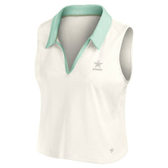 Dallas Cowboys Women's Studio Wellness V-Neck Tank Top - Cream Tops