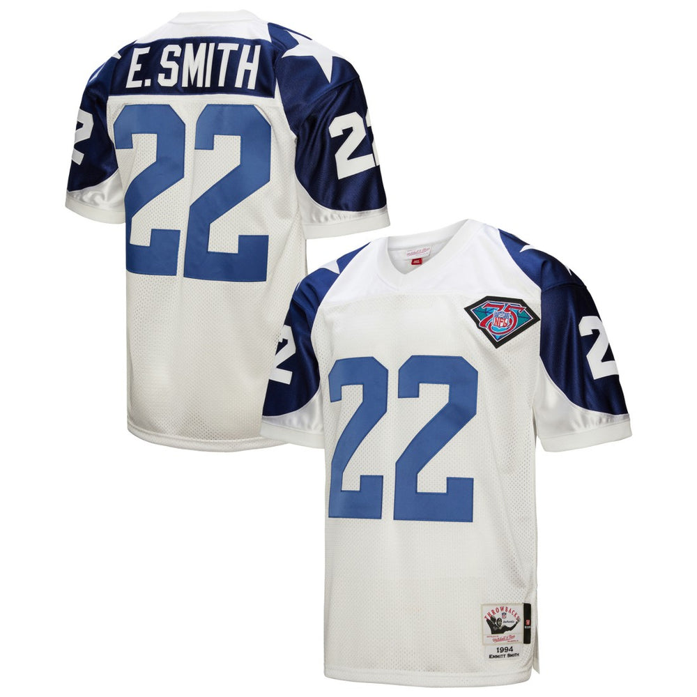 Emmitt Smith Dallas Cowboys 1994 Authentic Throwback Retired Player Jersey - White Jerseys