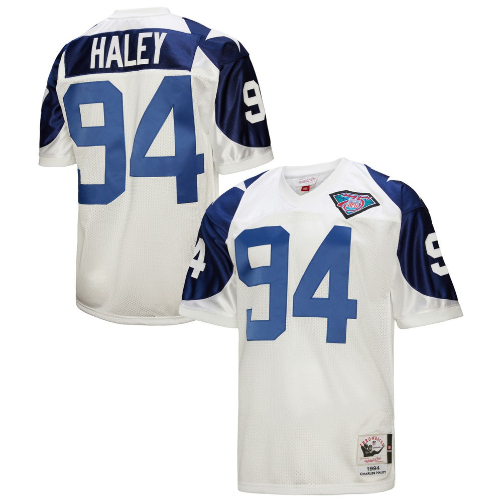 Charles Haley Dallas Cowboys 1994 Authentic Throwback Retired Player Jersey - White Jerseys