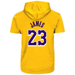 LeBron James Los Angeles Lakers Big & Tall Short Sleeve Hoodie Gold - Fanatics