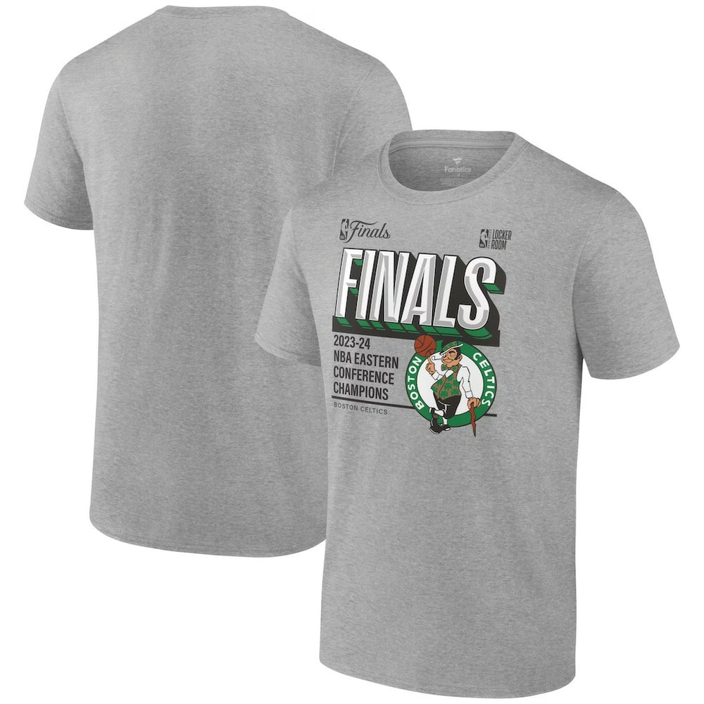 Boston Celtics 2024 Eastern Conference Champions Locker Room Big & Tall T-Shirt Heather Gray - Fanatics