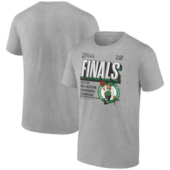 Boston Celtics 2024 Eastern Conference Champions Locker Room Big & Tall T-Shirt Heather Gray - Fanatics