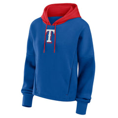 Texas Rangers Fanatics Women's Oversized Legacy Favorite Spectator Pullover Hoodie - Royal Hoodies