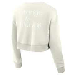 San Francisco Giants Fanatics Women's Studio Cropped Pullover Sweatshirt - Cream Pullover