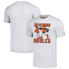 Adley Rutschman Baltimore Orioles Homage Caricature Player Tri-Blend T-Shirt - Gray T-shirts