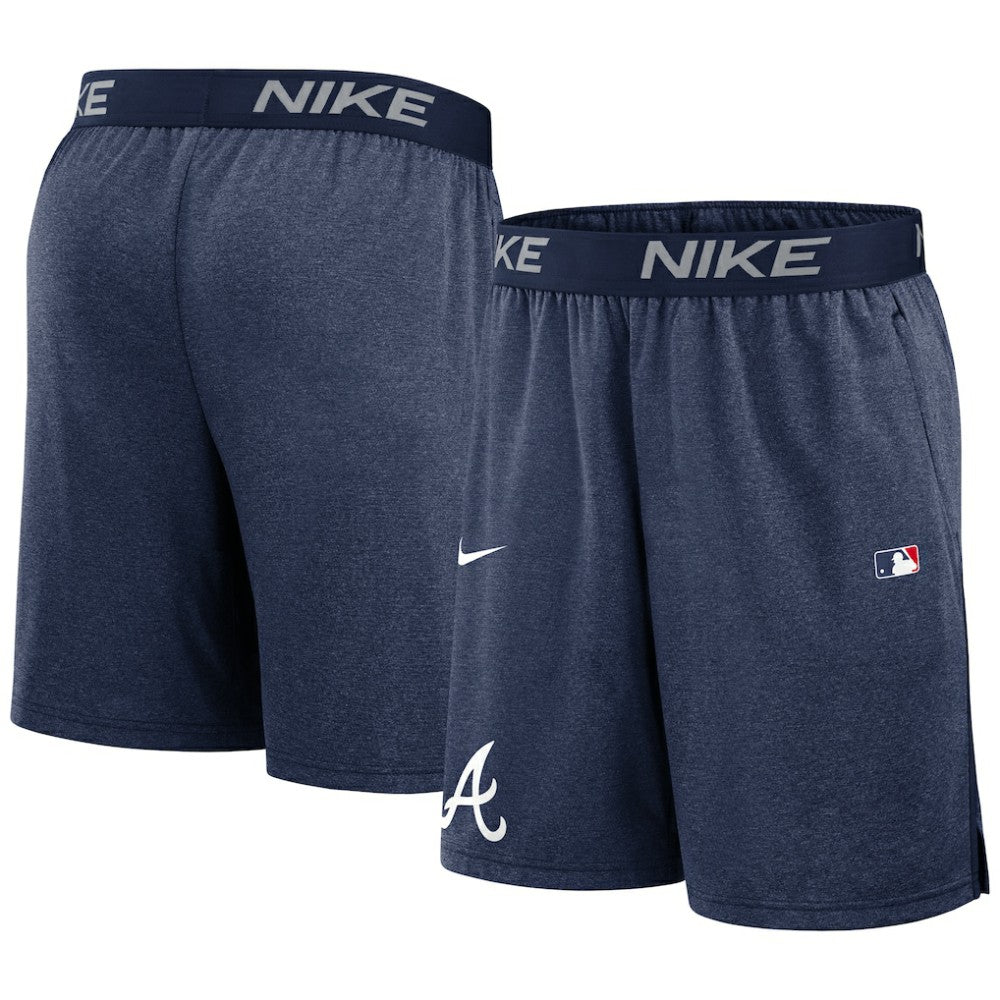 Atlanta Braves Nike Authentic Collection Performance Knit Shorts - Navy Shorts