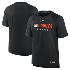 Baltimore Orioles Nike Authentic Collection Pregame Raglan Dri-FIT T-Shirt - Black T-shirts