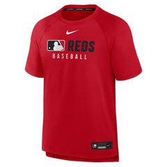 Cincinnati Reds Nike Authentic Collection Pregame Raglan Dri-FIT T-Shirt - Red T-shirts