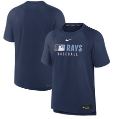 Tampa Bay Rays Nike Authentic Collection Pregame Raglan Dri-FIT T-Shirt - Navy T-shirts