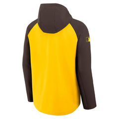 San Diego Padres Nike Authentic Collection Raglan Performance Full-Zip Jacket - Gold/Brown Jackets