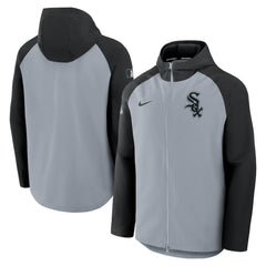 Chicago White Sox Nike Authentic Collection Raglan Performance Full-Zip Jacket - Gray/Black Jackets