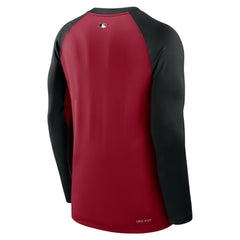 Arizona Diamondbacks Nike Authentic Collection Game Time Raglan Dri-FIT Long Sleeve T-Shirt - Red/Black T-shirts