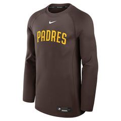 San Diego Padres Nike Authentic Collection Game Time Raglan Dri-FIT Long Sleeve T-Shirt - Brown T-shirts