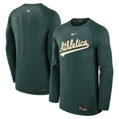 Athletics Nike Authentic Collection Game Time Raglan Dri-FIT Long Sleeve T-Shirt - Green T-shirts