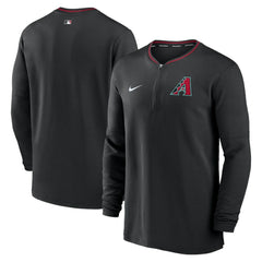 Arizona Diamondbacks Nike Authentic Collection Performance Half-Zip Top - Black Tops
