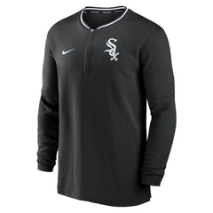 Chicago White Sox Nike Authentic Collection Performance Half-Zip Top - Black Tops