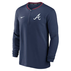 Atlanta Braves Nike Authentic Collection Performance Half-Zip Top - Navy Tops