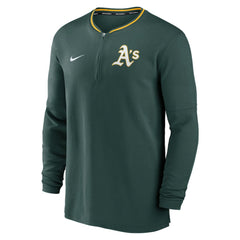 Athletics Nike Authentic Collection Performance Half-Zip Top - Green Tops